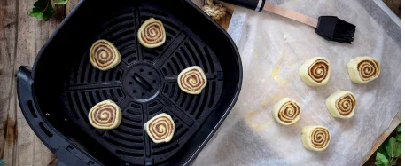 Rollitos de hojaldre de chocolate y canela Freidora de aire